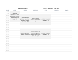 HEURE LUNDI MARDI MERCREDI JEUDI VENDREDI SAMEDI 9