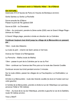 Comment venir à l`Atlantic Hôtel – île d`Oléron