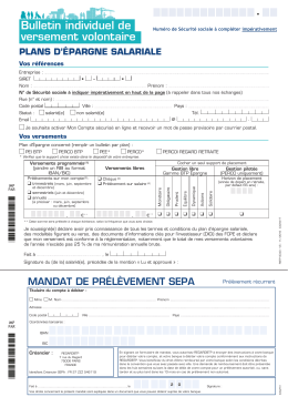 Bulletin individuel de versement