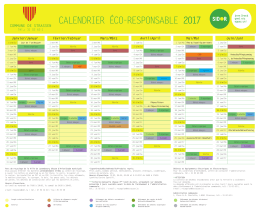 calendrier éco-responsable 2017