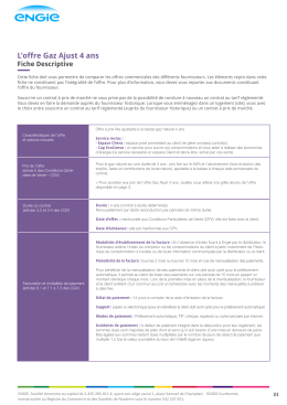 L`offre Gaz Ajust 4 ans