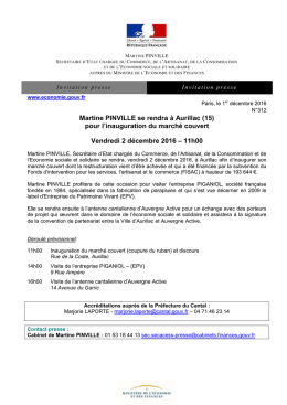 Martine PINVILLE se rendra à Aurillac