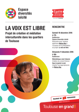 Téléchargez le programme des rencontres avec