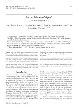 Encore Trimmatothelopsis ! par Claude Roux