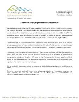 communiqué - École Samuel