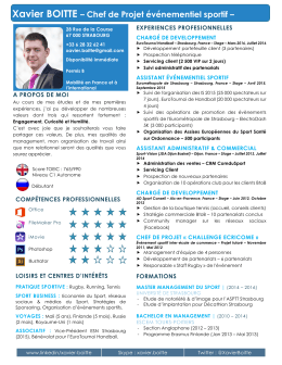 Xavier BOITTE - Office des Sports de Strasbourg