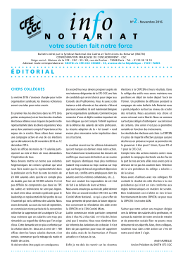 Info Notariat 2016-02 - syndicat national des cadres et techniciens