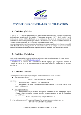 conditions generales d`utilisation