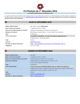 Fil d`histoire du 1er d&eacute;cembre 2016