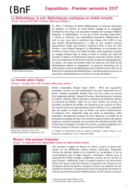 Expositions - Premier semestre 2017