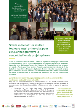 DECOUVREZ L`ENSEMBLE DU PROGRAMME D`ACTIONS 2017