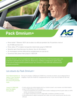 Pack Omnium+ - AG Insurance