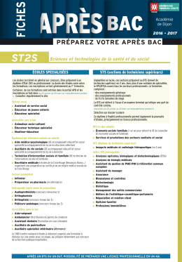 Apr&egrave;s le Bac ST2S