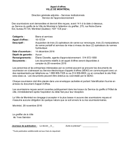 Acquisition de trois (3) opérateurs de vanne sur remorques, trois (3)