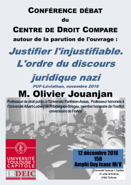 Justifier l`injustifiable. L`ordre du discours juridique nazi