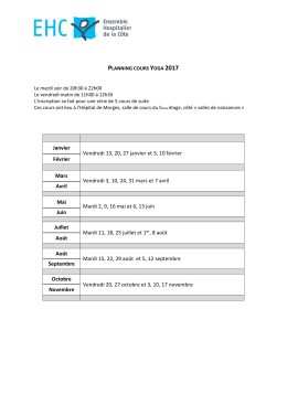 Janvier Vendredi 13, 20, 27 janvier et 3, 10 f&eacute;vrier F&eacute;vrier Mars