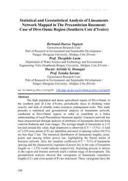 Statistical and Geostatistical Analysis of Lineaments Network