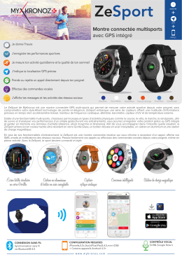 Montre connect&eacute;e multisports avec GPS int&eacute;gr&eacute;