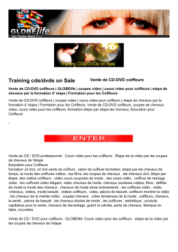 Vente de CD-DVD coiffeurs | GLOBElife | coupes video | cours video