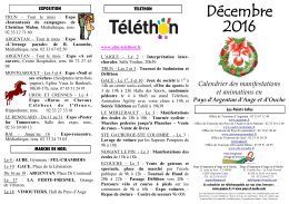 Calendrier d&eacute;cembre 2016