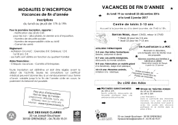 vacances de fin d`annee