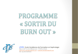 programme "sortir du Burn-out"