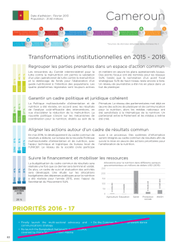 Cameroun - Scaling Up Nutrition