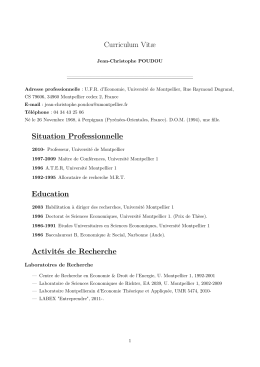 CV - Jean-Christophe Poudou