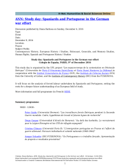 ANN: Study day: Spaniards and Portuguese in the German - H-Net