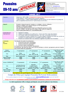 Circuits COJ Poussins 2017