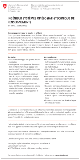 ing&eacute;nieur syst&egrave;mes op &eacute;lo (h/f) (technique de - HES-SO