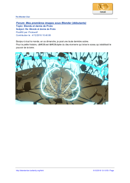 Forum: Mes premi&egrave;res images sous Blender