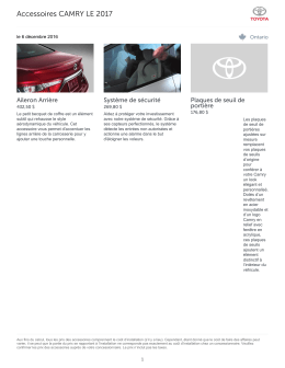CAMRY LE 2017 Accessories
