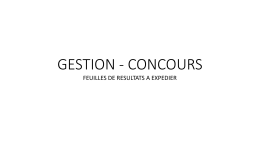 GESTION - CONCOURS