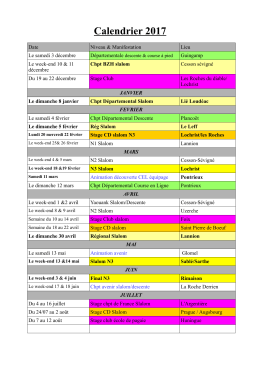 Calendrier 2017