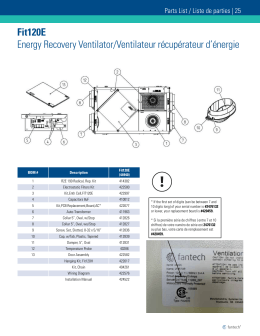 Fit120E Energy Recovery Ventilator/Ventilateur r&eacute;cup&eacute;rateur d`&eacute;nergie