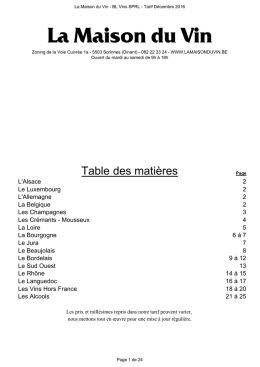 T&eacute;l&eacute;charger le Tarif