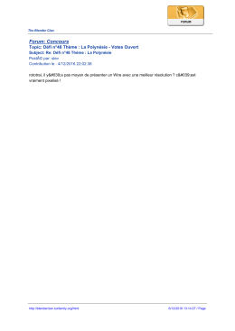 Forum: Concours - The Blender Clan