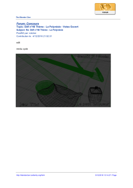 Forum: Concours - The Blender Clan