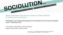 Gestion participative des porteurs d`enjeux et parties