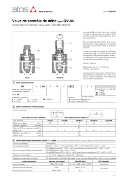 Valve de contrôle de débit type QV-06