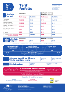 Les tarifs à télécharger en PDF