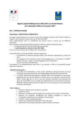 contrat urbain de cohesion sociale