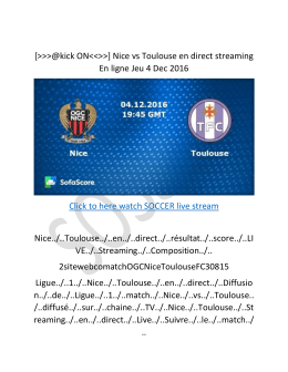 [>>>@kick ON>] Nice vs Toulouse en direct