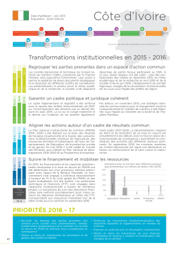 C&ocirc;te d`Ivoire - Scaling Up Nutrition