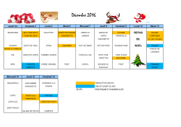 Menu cantine