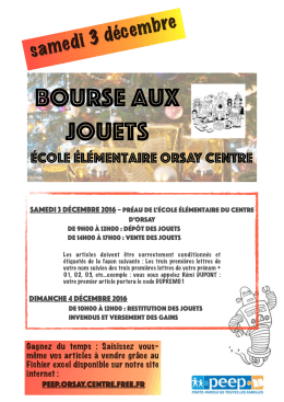 Affiche bourse aux jouets 2016