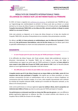 En 2015, le Cnesco a organisé une conférence de consensus, en