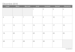 D&eacute;cembre 2016 - iCalendrier.fr