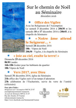 Sur le chemin de No&euml;l au S&eacute;minaire
